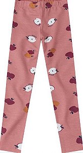 Legging Flanelada Infantil Juvenil Menina Frutas Coral - Malwee