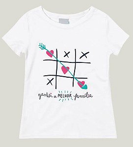 Blusa Manga Curta Adulto Feminina Branca Coleção Família - Malwee