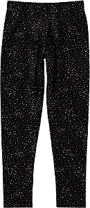 Calça Legging Flanelada Infantil Menina Preta Estampada - Malwee