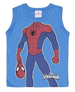 Regata Bebê Menino Homem Aranha Azul - Brandili