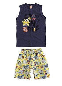 Conjunto Bebê Minions Azul - Malwee