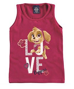 Blusa Regata Bebê Menina Patrulha Canina Rosa - Malwee