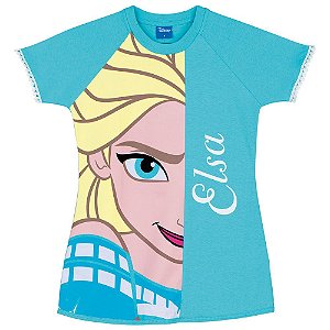 Camisola Frozen Elsa - Disney - Azul Celeste - Lupo