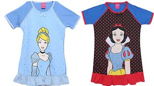 COMBO PAGUE 1 LEVE 2 Camisolas Manga Curta Infantil Menina Princesas Disney - Lupo