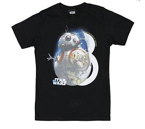 Camiseta BB8 - Star Wars - Preta - Malwee