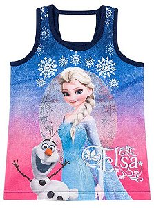 Blusa Infantil Menina Frozen Azul Marinho - Brandili