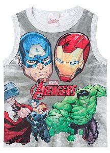 Regata Avengers - Cinza - Brilha no Escuro - Brandili
