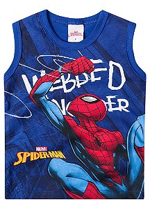 Regata Homem Aranha - Marvel - Azul Royal - Brandili