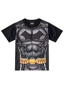 Camiseta Infantil Batman Músculos Preta - Brandili
