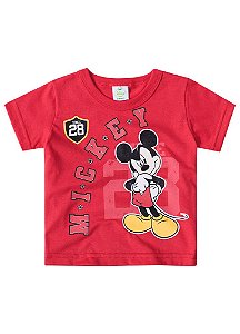 Camiseta Bebê Mickey Disney Vermelha - Brandili