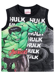 Regata Infantil Hulk Avengers - Preta - Brandili