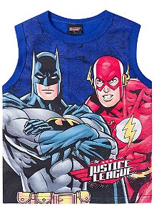Regata Infantil Menino Liga da Justiça Azul - Brandili