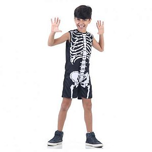 Fantasia de Esqueleto - Pop - Preto e Branco - Sula