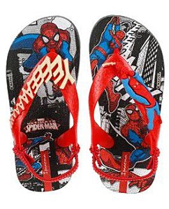 Chinelo com Tira Flexível Bebê Menino Homem Aranha - Grendene Ipanema