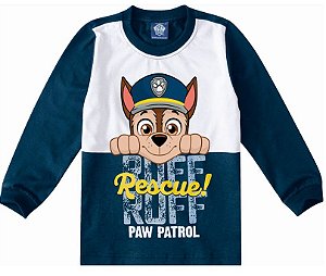 Camiseta Bebê Menino Patrulha Canina Chase Azul - Malwee