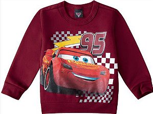 Moletom Flanelado Bebê Menino Carros Bordô - Malwee