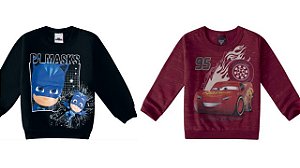 COMBO PAGUE 1 LEVE 2 Moletom Flanelado Bebê PJ Masks Personagens - Malwee