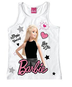 Blusa Infantil Menina Barbie Branca - Malwee