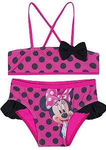Biquini Bebê Menina Minnie Rosa - Tiptop