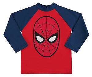 Camiseta Proteção UV Bebê Menino Homem Aranha Vermelha - Marlan