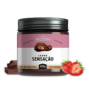 Creme Sensação (Morango com Chocolate) 450g - Nutríssima - Val. 28/04/2023