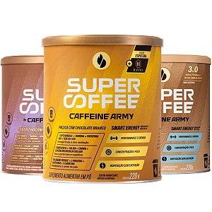 Kit 3x SuperCoffee 1 de Cada Sabor 220g - Caffeine Army