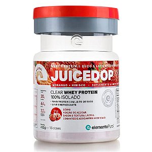 Juicedop Clear Morango + Hibisco 450g - Elemento Puro