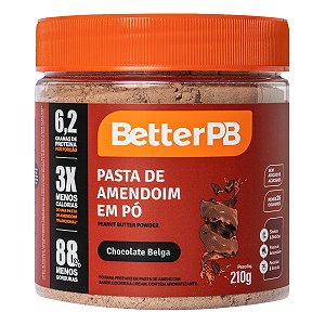 Pasta de Amendoim em Pó Chocolate Belga 210g - BetterPB