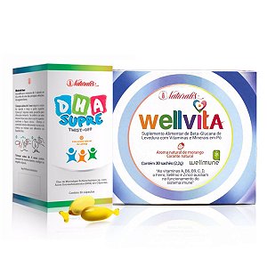 Kit WellVita 30 Sachês + DHA Supre 30 Cápsulas - Naturalis