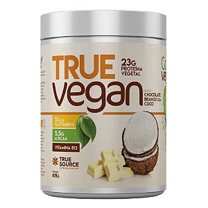 True Vegan Chocolate Branco Com Coco 418g - True Source