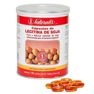 Lecitina de Soja Pura 100 Cápsulas - Naturalis