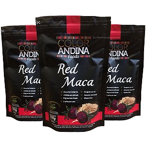 Kit 3x Red Maca Peruana em Pó 100g - Color Andina