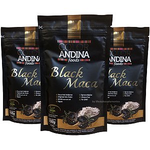 Kit 3x Black Maca Peruana em Pó 100g - Color Andina