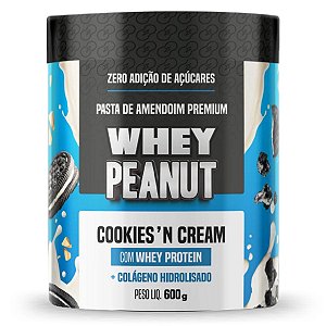 Pasta De Amendoim Premium Cookies 'N Cream 600g - Whey Peanut