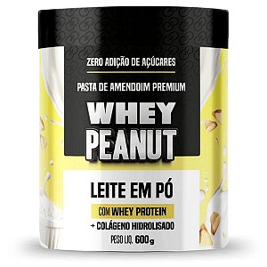 Pasta De Amendoim Premium Leite Em Pó 600g - Whey Peanut