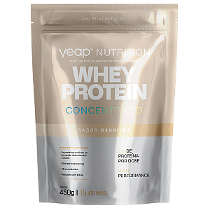 Whey Protein Concentrado Baunilha 450g - Yeap Nutrition