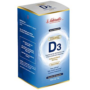 Vitamina D3 (50 mcg) 30 Cápsulas - Naturalis