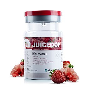 Juicedop Clear Whey Protein Morango + Hibisco 900g - Elemento Puro