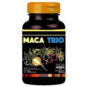 Maca Trio (Preta, Vermelha e Amarela) 60 CÃ¡psulas - Color Andina