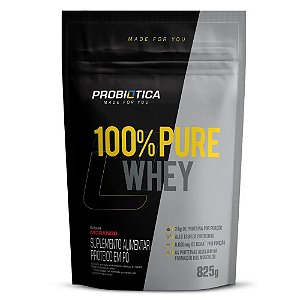 100% Pure Whey Refil 825g Morango - Probiotica