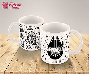 Caneca De Porcelana Aniversário Star Wars