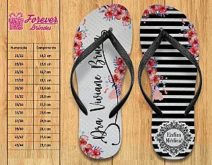 Chinelo Personalizado medicina de florzinhas