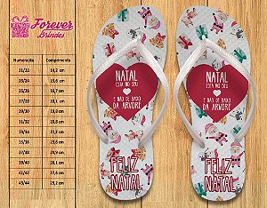 Chinelo Personalizado Natal no Coração