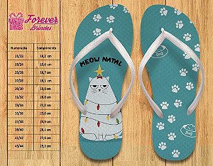 Chinelo Personalizado Meow Natal