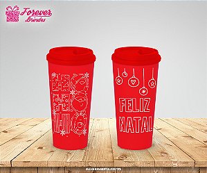 Copo Ecológico Café HoHoHo Feliz Natal