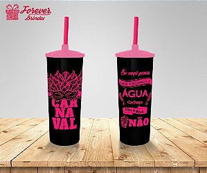 Copo Long Drink Carnaval Rosa e Preto