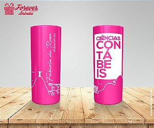Copo Long Drink Rosa Personalizado De Ciências Contábeis