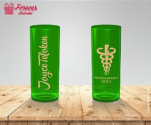 Copo Long Drink Verde Personalizado De Fisioterapia