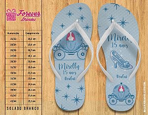 Chinelo Personalizado Aniversário de 15 Anos