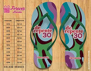 Chinelo Personalizado de Repente 30